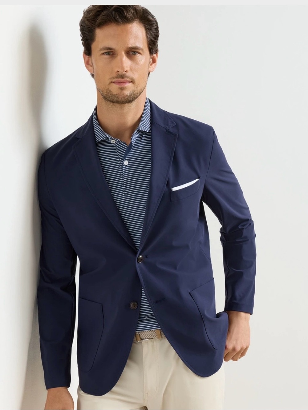 NWT Peter Millar Crown Crafted Bingham Performance Blazer: Navy (Large)